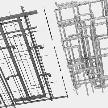 工业风管道吊顶3D模型下载